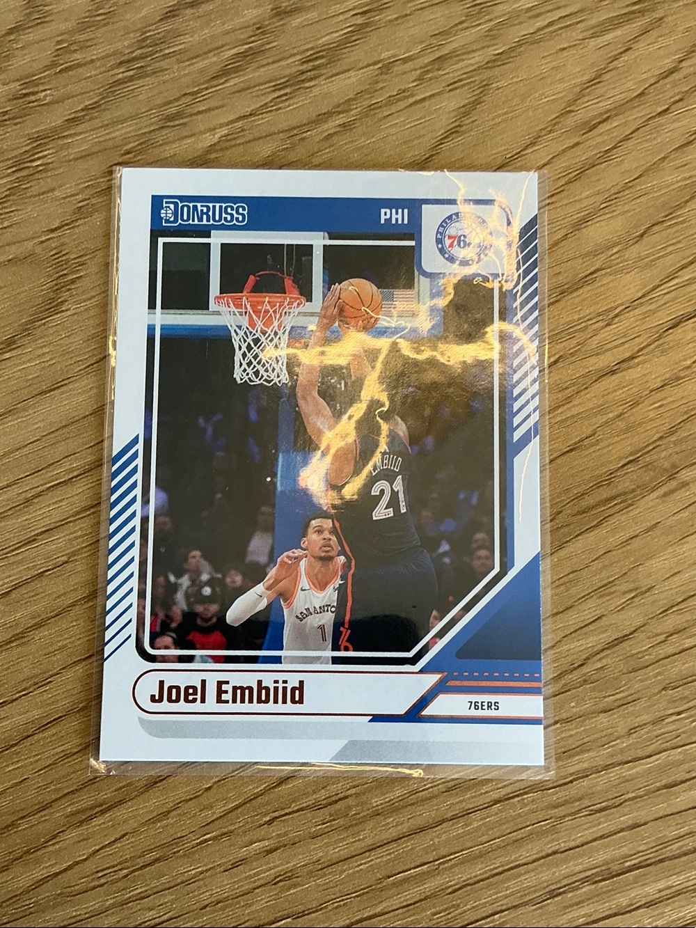 Russ Basketball Card - Blue and White Joel Embiid